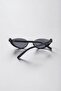 Tina Cat Eye Women's Black Half Frame Sunglasses New Season / Coolandbetter - 6