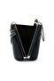 Black Satin Stone Metal Handle Chain Strap Evening Bag - 5