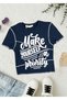Camisole Size Saran Cutout Printed Crop Slim Fit T-Shirt -Petite - 3
