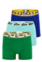 Cotton Lycra Flexible Fabric Printed Colorful Patterned Set of 3 Men's Boxers