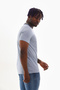 Men's Crew Neck Slogan Printed Contrast Piping T-shirt - 5