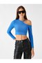 Crop T-Shirt Long Sleeve Window Detailed - 3