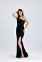 One-shoulder, Sequined Velvet Chic Dress, Dress, special occasions - 3