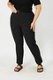 Fabric Trousers Flexible Buttoned Elastic Waist - 3