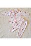 2-Piece Twill Light Pink Cloud Patterned Baby Girl Children's Bottom Top Pajama Set - 5