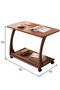 Living Room Sofa C-Shaped Push-Pull Small Coffee Table With Wheels - 7