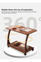 Living Room Sofa C-Shaped Push-Pull Small Coffee Table With Wheels - 3