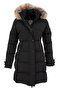 Women's Long Removable Natural Fur Hooded Padded Windproof down Coat 8658 - 4