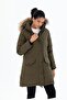Women's Long Detachable Natural Fur Hooded Padded Wind Resistant Water Repellent down Jackets 8645 - 8