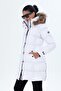 Women's Long Removable Natural Fur Hooded Padded Windproof down Coat 8658 - 2