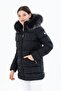 Women's Long Removable Natural Fur Hooded Padded Wind Resistant Water Repellent down Jackets 8651 - 2
