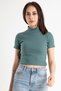 Women's Half Fisherman Camisole Short Sleeve Crop T-Shirt Body