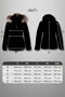 Women's Short Detachable Natural Fur Hooded Wind-Resistant Puffer Jacket 8671 - 5