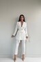 Button-Detailed Tie-Detail Jacket and Trousers Set - 5