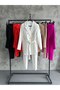 Button-Detailed Tie-Detail Jacket and Trousers Set - 4
