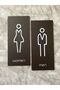 Vertical Women & Men Wc Orientation Sheet Set Self Adhesive Bitter Series 20X9 cm - 5