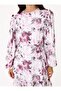 Floral Patterned Chiffon Hijab Dress - Dusty Rose - Refka - 3
