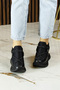 Arsenie Black Stone Hidden Wedge Heeled Casual Shoes - 3