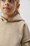 Hooded Girls' Tracksuit Set with Stitching Detail, Linden Green - 5