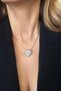 Stainless Steel Spread Heart Jewelled Star Pendant Elegant Trend Necklace
