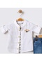 Baby Boy Linen Shirt Stripe T-Shirt and Denim Pants 3 Piece Summer Suit 15862 - 4