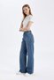 Straight Wide High Waist Long Jeans Washed Pants D8152Ax24Wn - 2