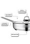 Ambos Saphire Stainless Steel 22 cm Pan with Glass Lid - 3
