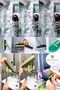 V Mop - Brush with Clamp Hard Tip - Grout Brush - Bathroom Brush - for Hard to Clean Areas - 6