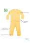 Unisex Children's Cotton Ribbed Bottom Top Set - Yellow - 2