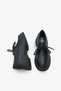 Women's Genuine Leather Loafer Lace-Up Thick Sole Casual Shoes Jekos Black - 2