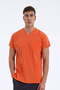 Single Top Stretch Fabric Unisex Surgical Scrubs Orange | Brl Scruble - 4