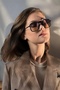 Hablet Unisex Black Square Metal Frame Color Glass Uv400 Sunglasses