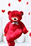 Plush Bear 90 cm Birthday Gift Set Blue Bouquet with Teddy Bear and Balloon Heart for Special Occasion - 3
