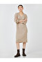 Knitwear Dress Long Sleeve V-Neck