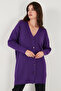V-Neck Buttoned Long Knitwear Cardigan 4616040 Y - 6