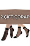 Tulle Socks 2 Pairs |   Cotton Elastane Flexible Scented Short Socks Women's Socks 36-40 Black - 2
