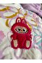Plush Labubu Baby Figured Floral Patterned Cotton Fabric Double Suit with Elastic Waist Flexible Leggings - 4