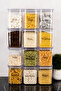 12-Piece Vacuum Lid Spice Bowl Set Transparent Label Spice Storage Container Jar Mica 900 ml - 4