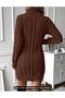 Dgn's Throat Hair Knitted Women's Knitwear Dress - 5