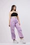 Women's Summer Powder Powder High Waist Painted Trousers with Elastic Waist and Legs Comfortable Daily Office Stylish 30115 - 2