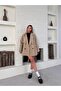 Windbreaker Detail Belted Trench Coat - 6