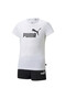 Youth Girls Logo Tee and Shorts Set - White - 4