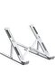 Foldable Laptop Stand, Portable Aluminum Heat Dissipating and Ventilating Ergonomic Riser With Adjustable Height Angle, Extra Strong Stand