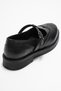 Janney Black Skin Genuine Leather Banded Women's Loafer Shoes - 5