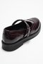 Janney Burgundy Patent Leather Genuine Leather Banded Women's Loafer Shoes - 5