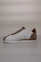 White Beige Leather Men's Sneakers - Stylish and Comfortable Men's Sneakers - 5