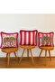 Pink Dream Series Elephant Patterned Set of 3 Decorative Throw Pillow Covers (45X45 Cm, with Tassels)