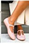 Genuine Leather Powder Pink Shoes - 2