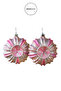 New Year's Ornament Luxury Shiny Ball Set of 2 Pink 10 cm