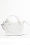 White Women's Heart Charm Hand and Shoulder Bag - 3